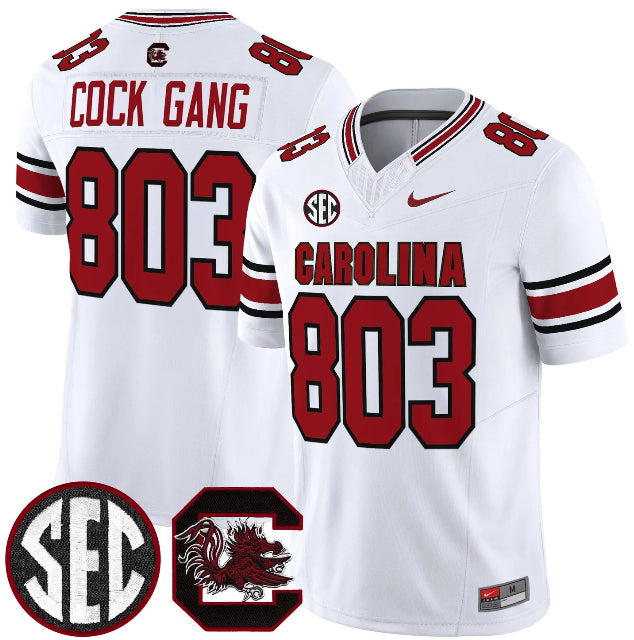 Men's South Carolina Fighting Gamecocks #803 Cock Gang White 2026