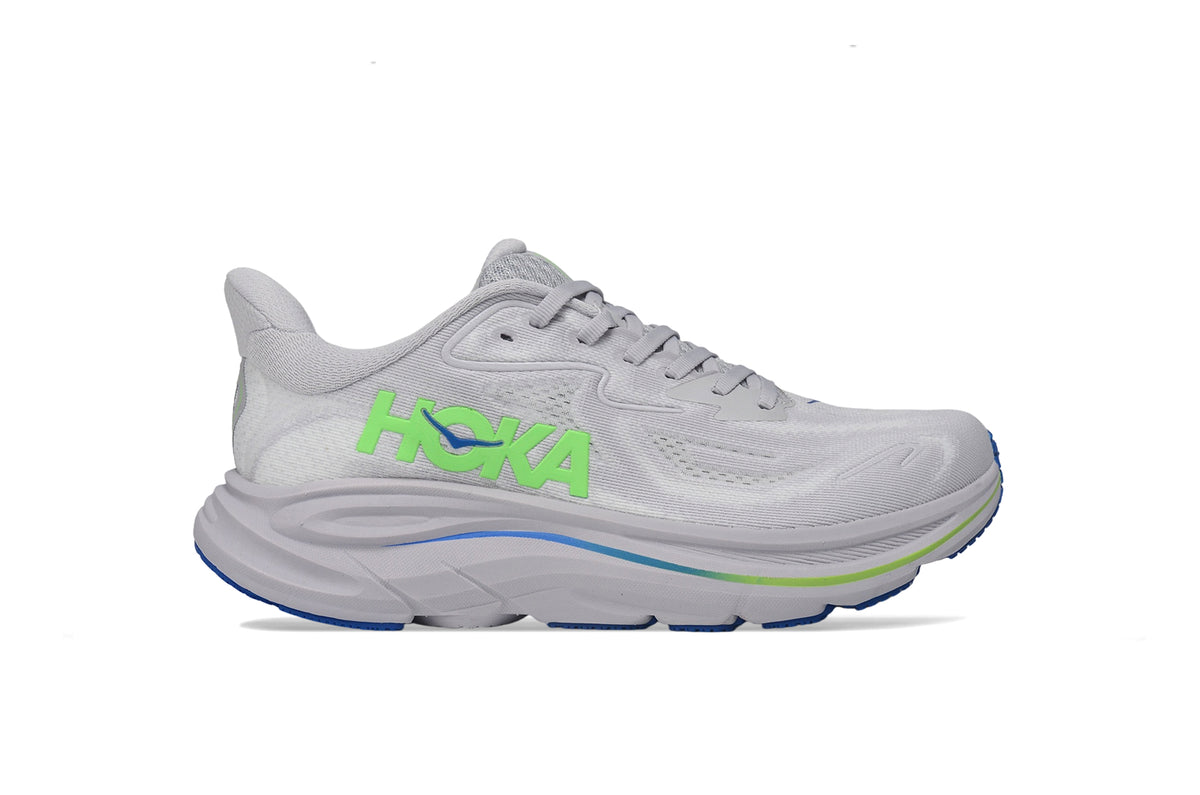 HOKA Clifton 10 Ash Grey / Neon Green