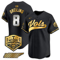 Men's Tennessee Volunteers #8 Dylan Dreiling Black Gold 2024 Champions Vapor