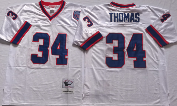 Buffalo Bills White #34 THOMAS Jersey