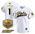 Men's Tennessee Volunteers #1 Christian Moore White Gold 2024 Champions Vapor