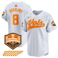 Men's Tennessee Volunteers #8 Dylan Dreiling Pinstripe 2024 Champions Vapor