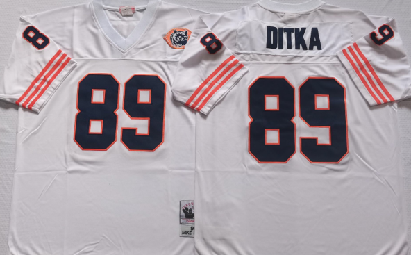 Chicago Bears White 89 DITKA Jersey