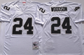 Oakland Raiders White #24 WOODSON Jersey