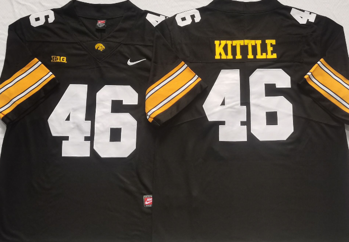 Iowa Hawkeyes Black #46 KITTLE Jersey