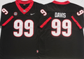 Georgia Bulldogs Black #99 DAVIS Jersey