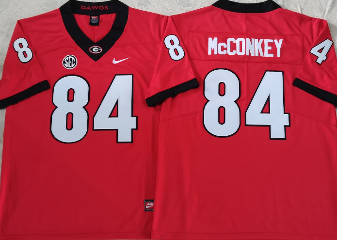 Georgia Bulldogs Red #84 McCONKEY Jersey