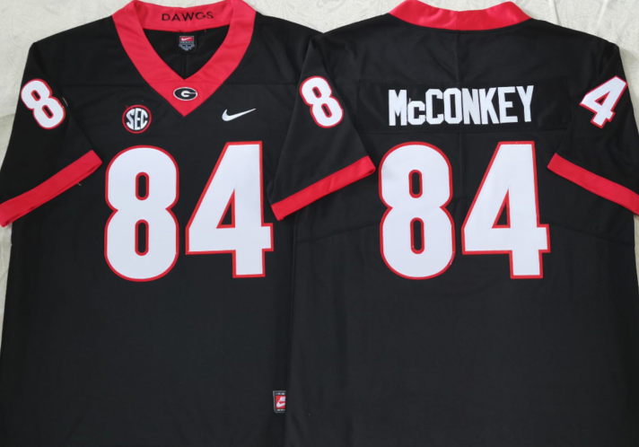 Georgia Bulldogs Black #84 McCONKEY Jersey