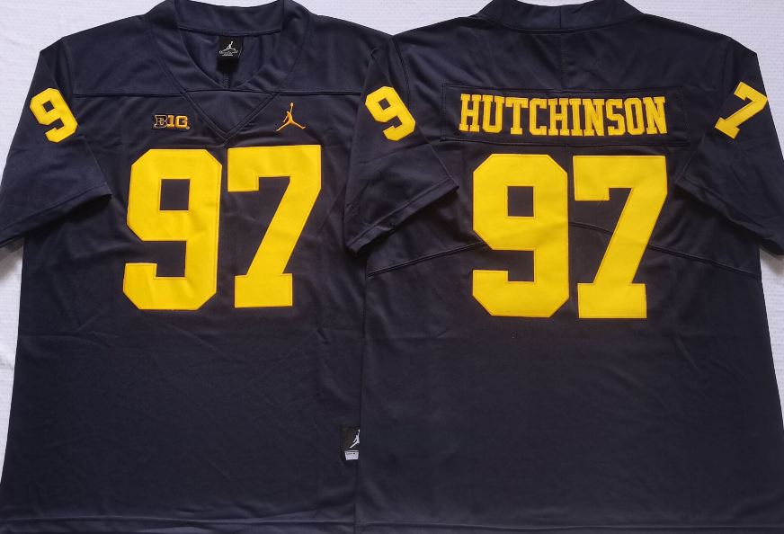 Michigan Wolverines Blue #97 HUTCHINSON Jersey