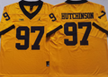 Michigan Wolverines Yellow #97 HUTCHINSON Jersey