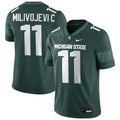 Men's Michigan State Spartans #11 Alessio Milivojevic 2025 Green