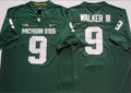 Michigan State Spartans Green #9 WALKER III Jersey