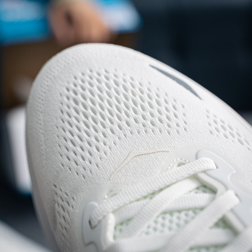 HOKA Bondi 9 "Triple White" Low-Top Max Cushion Everyday Running Sneakers