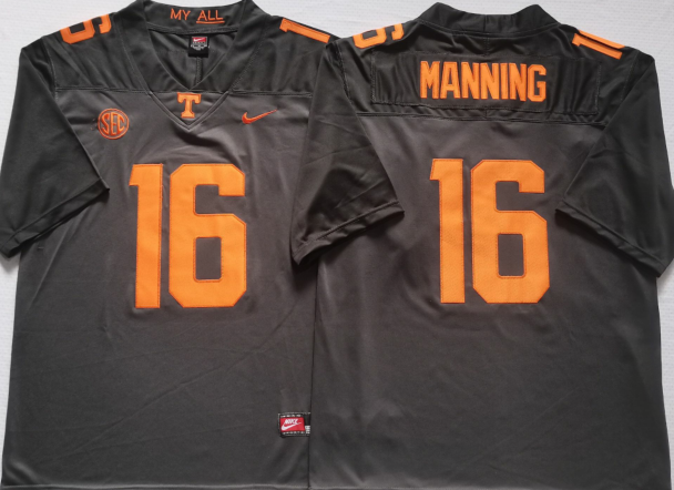 Tennessee Volunteers GRAY #16 MANNING Jersey