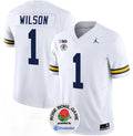 Men's Michigan Wolverines #1 Roman Wilson 2023 F.U.S.E. White Rose Bowl