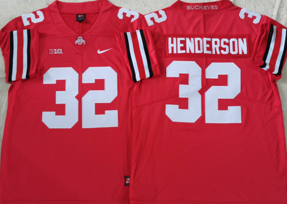 Ohio State Buckeyes Red #32 HENDERSON Jersey