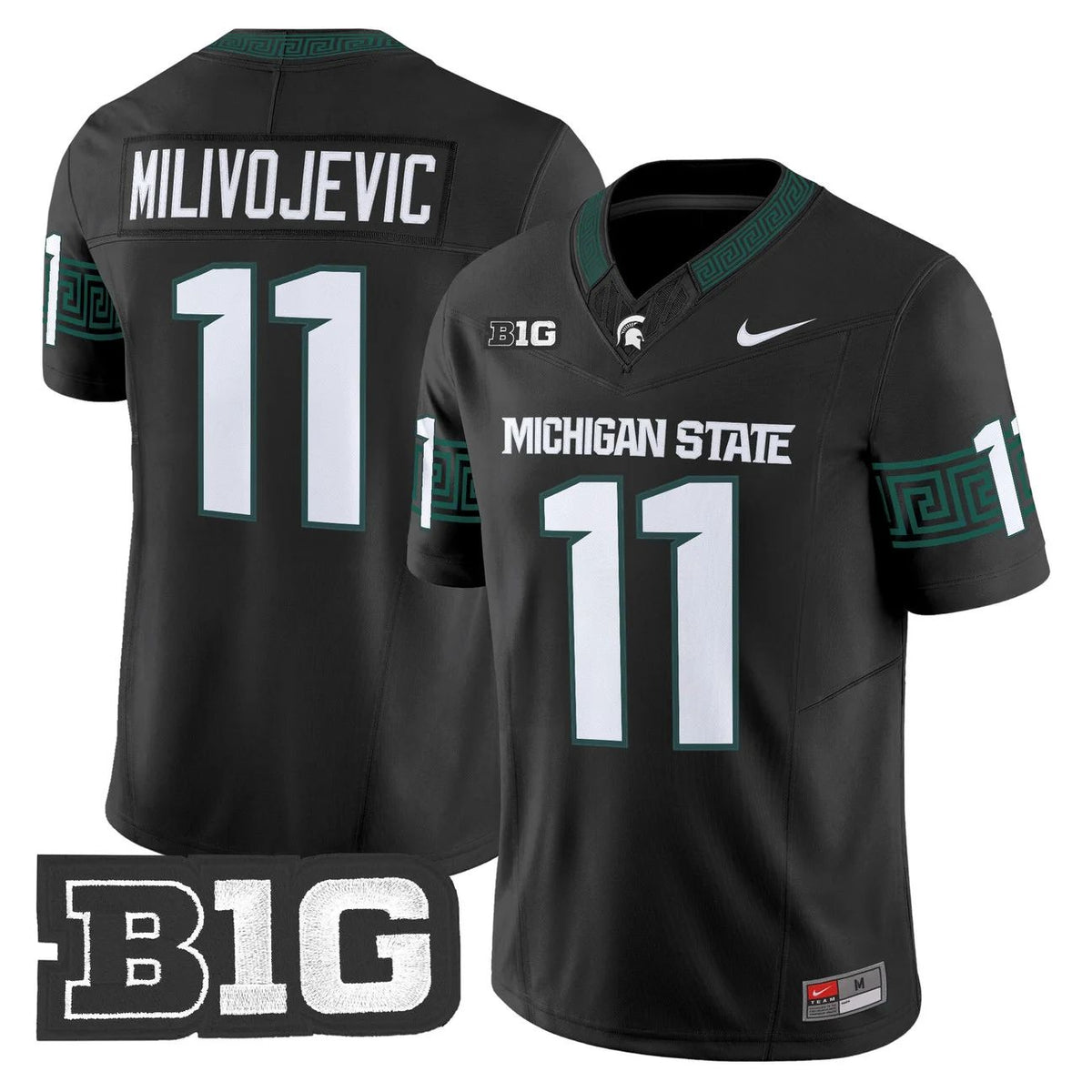 Men's Michigan State Spartans #11 ALESSIO MILIVOJEVIC 2026 Vapor Black
