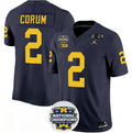 Men's Michigan Wolverines #2 Blake Corum 2024 F.U.S.E. Navy National
