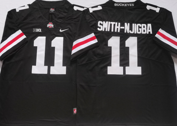 Ohio State Buckeyes Black 11 SMITH-NJIGBA Jersey