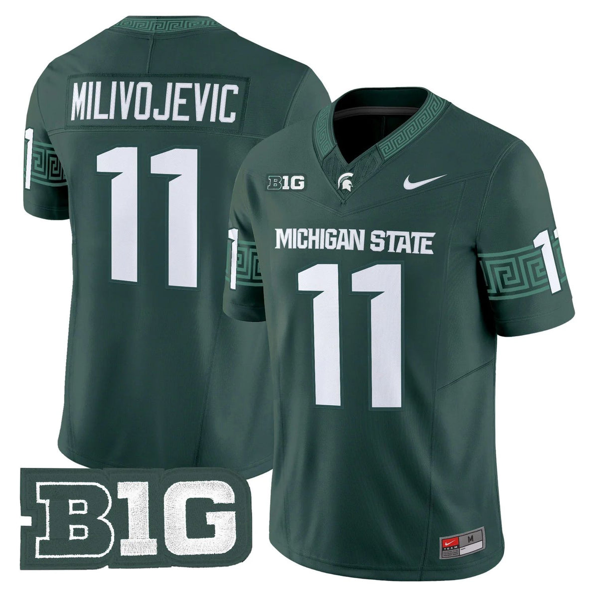 Men's Michigan State Spartans #11 ALESSIO MILIVOJEVIC 2026 Vapor Green