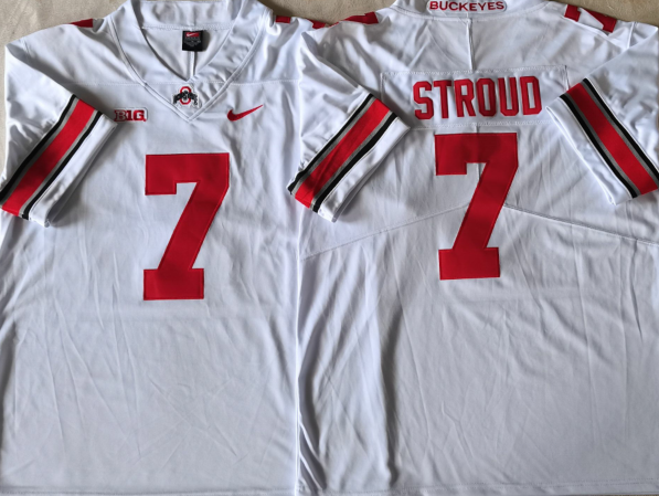 Ohio State Buckeyes White #7 STROUD Jersey