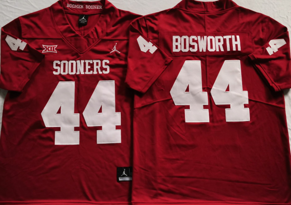 Oklahoma Sooners Red #44 BOSWORTH Jersey