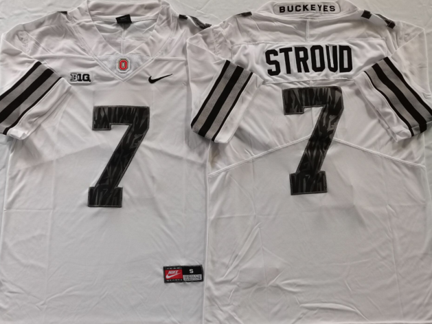 Ohio State Buckeyes White #7 STROUD Jersey