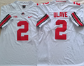 Ohio State Buckeyes White #2 OLAVE Jersey