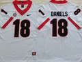 Georgia Bulldogs White #18 DANIELS Jersey