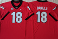 Georgia Bulldogs Red #18 DANIELS Jersey