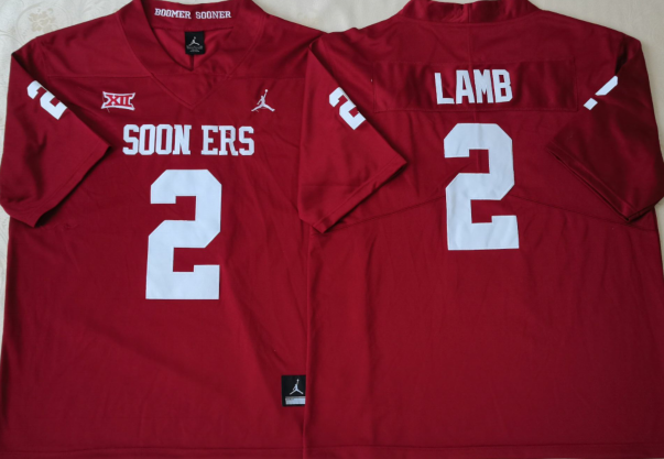 Oklahoma Sooners Red #2 LAMB Jersey