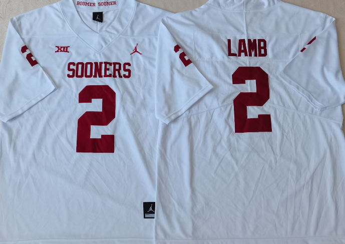 Oklahoma Sooners White #2 LAMB Jersey