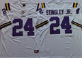 LSU Tigers White #24 STINGLEY JR. Jersey