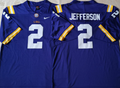 LSU Tigers Purple #2 JEFFERSON Jersey