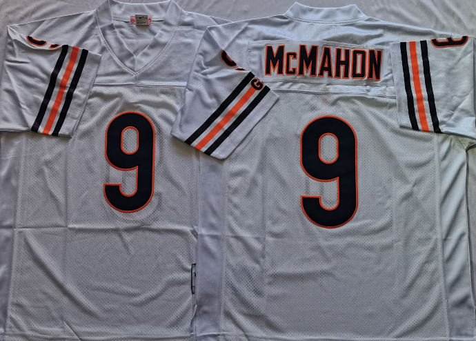 Chicago Bears White #9 MCMAHON Jersey