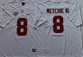 Alabama Crimson Tide White #8 METCHIE III Jersey