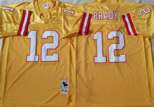 Tampa Bay Buccaneers YELLOW #12 BRADY Jersey