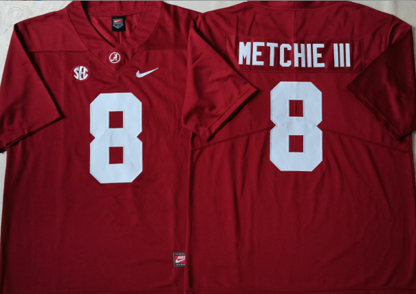 Alabama Crimson Tide Red #8 METCHIE III Jersey