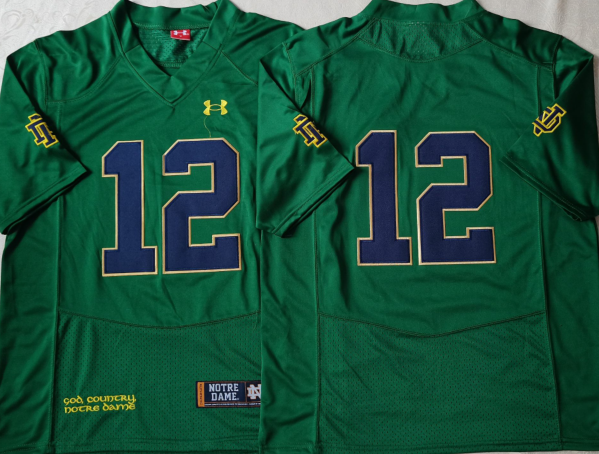 Norte Dame Fighting Irish Green #12 Jersey