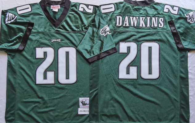 Philadelphia Eagles Green #20 DAWKINS Jersey