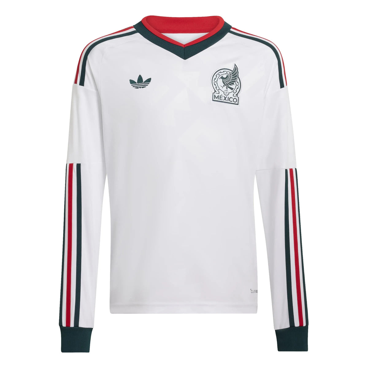 adidas 2026 Mexico Youth Stadium Away Long-Sleeve Soccer Jersey