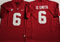 Alabama Crimson Tide Red #6 D.SMITH Jersey