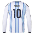 adidas 2026 Argentina Men's #10 Messi Stadium Home Long-Sleeve Soccer Jersey
