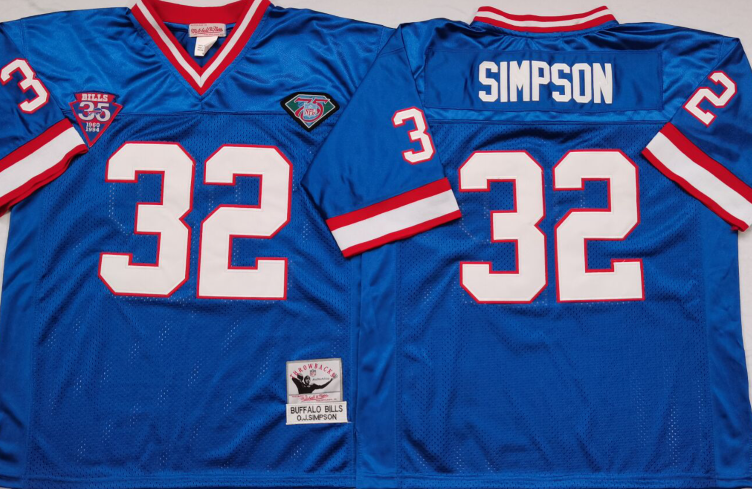Buffalo Bills Blue #32 SIMPSON Jersey