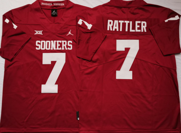 Oklahoma Sooners Red #7 RATTLER Jersey