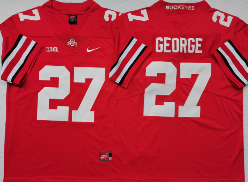Ohio State Buckeyes Red #27 GEORGE Jersey