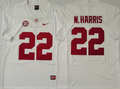 Alabama Crimson Tide White #22 N.HARRIS Jersey