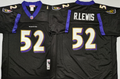 BALTIMORE RAVENS Black #52 R.LEWIS Jersey