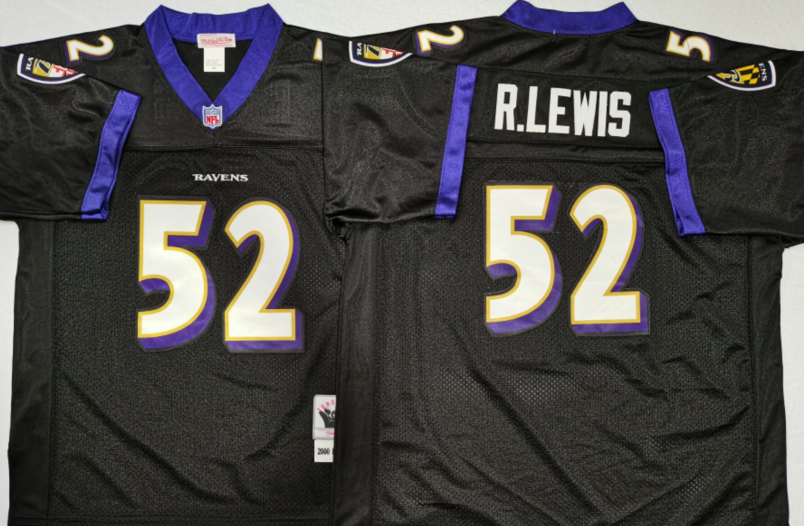 BALTIMORE RAVENS Black #52 R.LEWIS Jersey