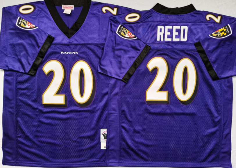 BALTIMORE RAVENS Purple #20 REED Jersey